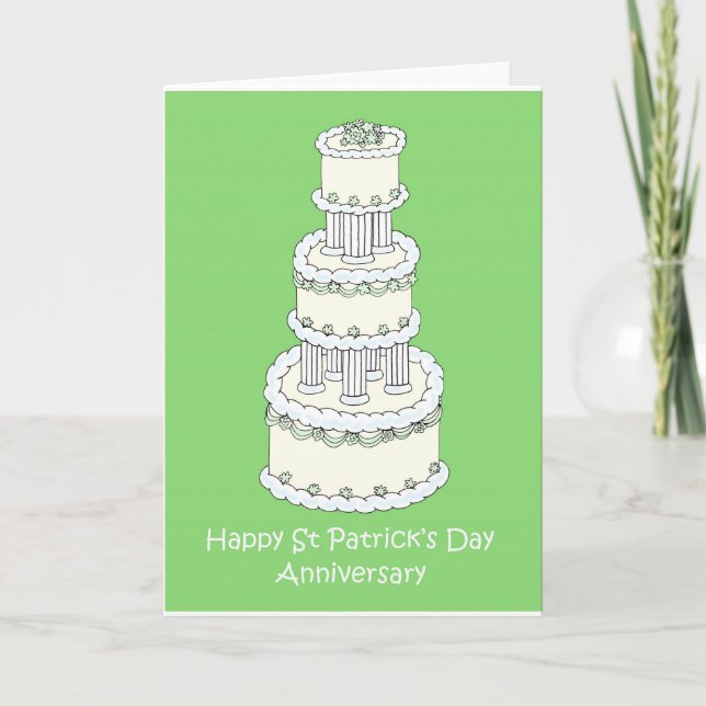 St Patrick's Day Wedding Anniversary Card (Front)