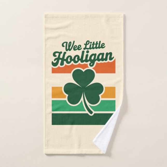 St Patricks Day Wee Little Hooligan Funny  Hand Towel (Hand Towel)