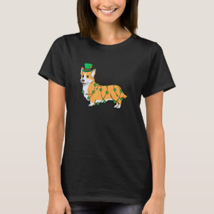 St Patricks Day Welsh Corgi Dog Leprechaun T-Shirt