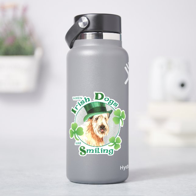 St. Patrick's Day Wheaten Vinyl Sticker (HydroFlask)
