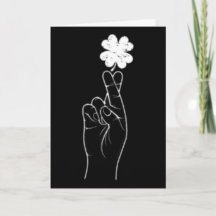 St Patricks Day Wishing For Luck Hand Sign Asl Sha Card