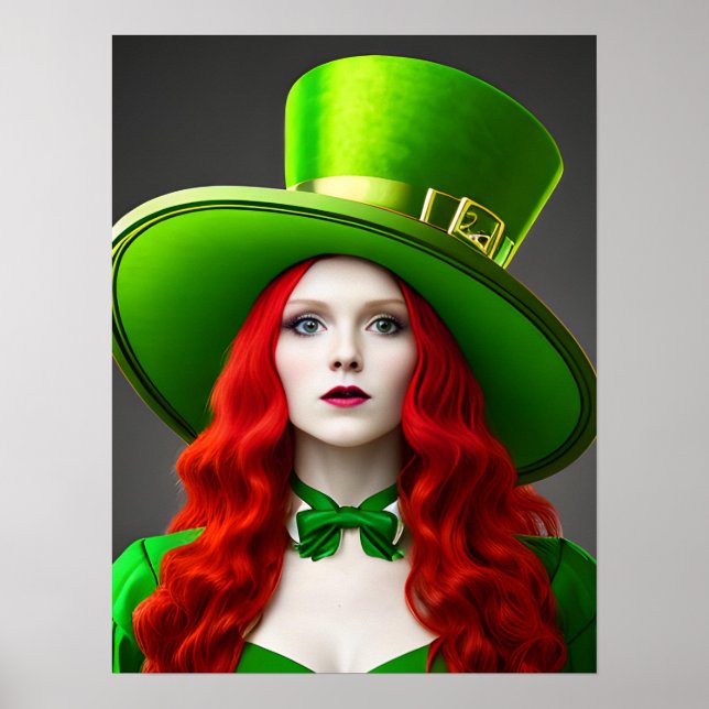 St. Patricks Day Woman Poster (Front)