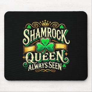 St Patricks Day Women Shamrock Queen Saint Patrick Mouse Pad