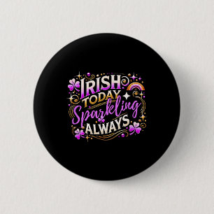 St Patricks Day Women Shamrock Saint Patricks Day  6 Cm Round Badge