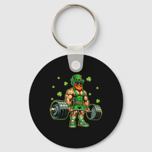 St Patricks Day Workout Weightlifting Saint Paddys Key Ring