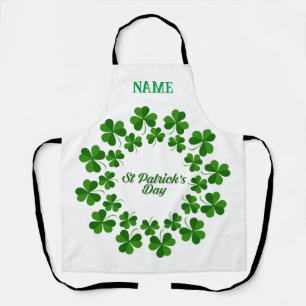 St Patrick's Day Wreath Thunder_Cove Apron