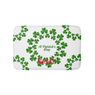 St Patrick's Day Wreath Thunder_Cove  Bath Mat