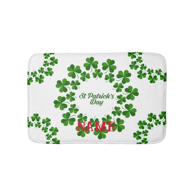 St Patrick's Day Wreath Thunder_Cove  Bath Mat (Front)