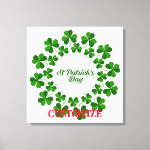 St Patrick's Day Wreath Thunder_Cove  Canvas Print