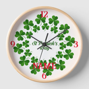 St Patrick's Day Wreath Thunder_Cove Clock
