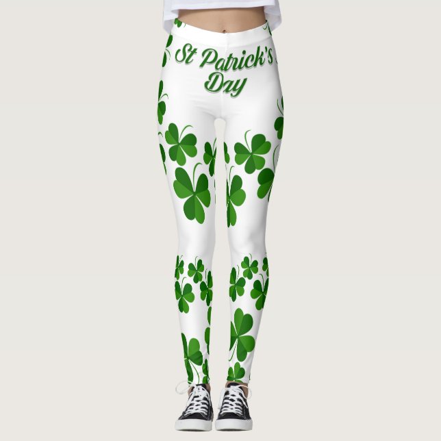 St Patrick's Day Wreath Thunder_Cove  Leggings (Front)