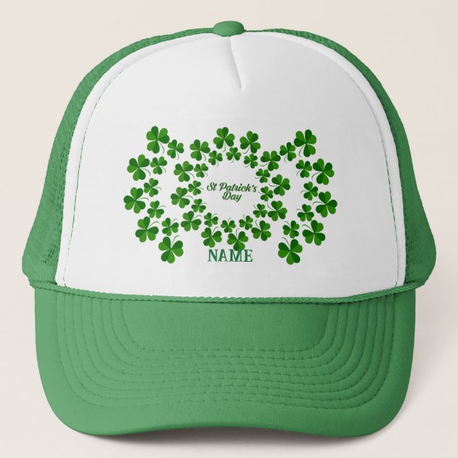 St Patrick's Day Wreath Thunder_Cove  Trucker Hat (Front)