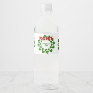 St Patrick's Day Wreath Thunder_Cove Water Bottle Label