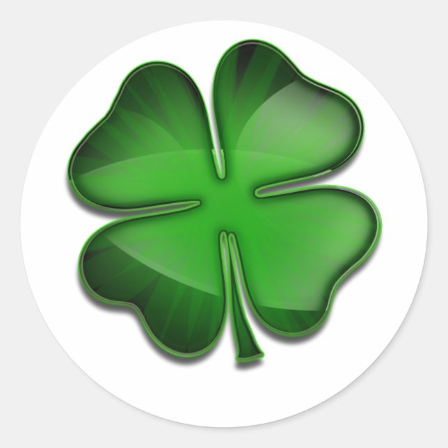 St. Patrick's Day Zing Classic Round Sticker (Front)