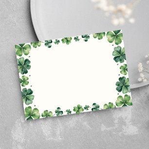 St. Patricks DayGreen Shamrock Baby Shower Thank You Card