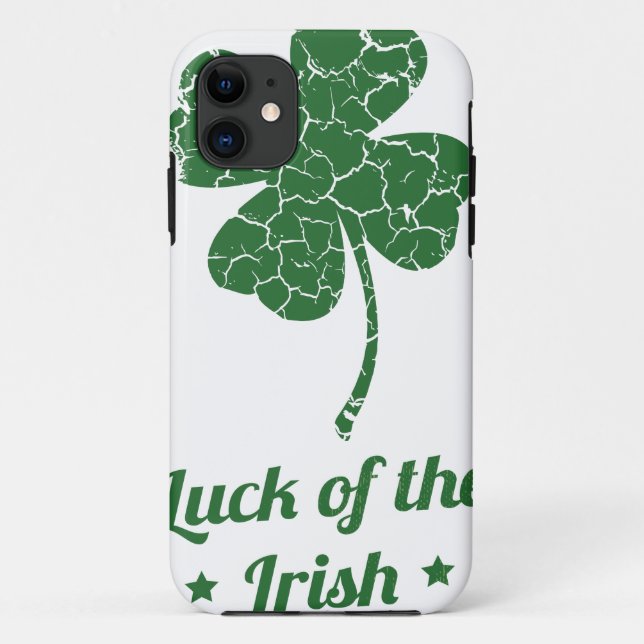 st patricks distressed lucky clover Case-Mate iPhone case (Back)