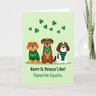 St Patricks Dogs Cousin Card