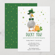 St. Patrick's Ducky You Party Invitation