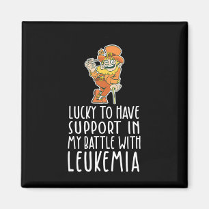 St Patricks Four Leaf Clover Leprechaun Leukaemia Magnet