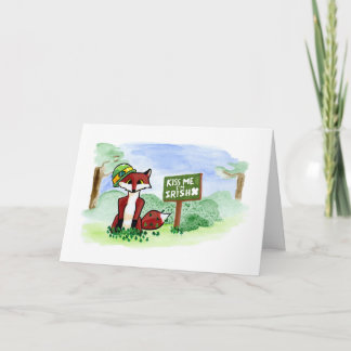 St. Patrick's Fox Card