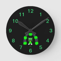 St. Patrick's FrankenCheese Acrylic Wall Clock