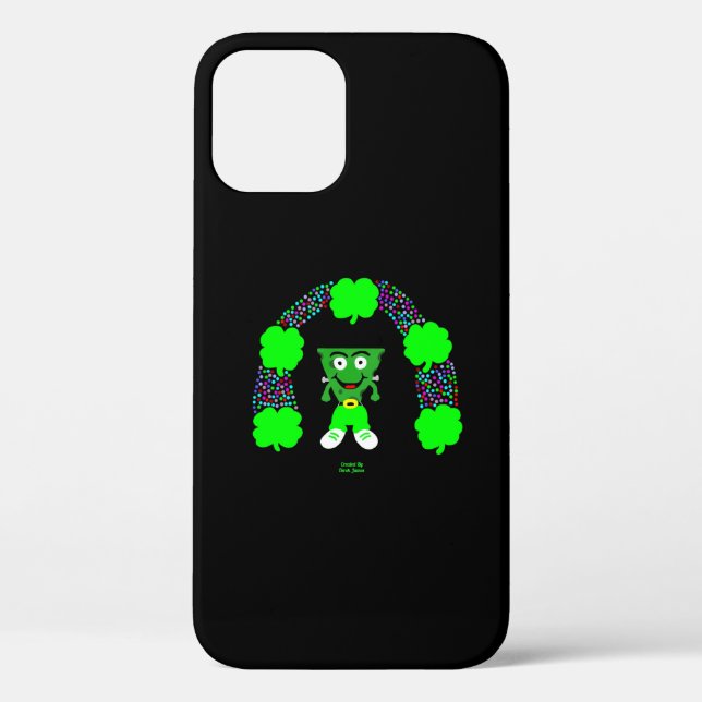 St.  Patrick's FrankenCheese Apple iPhone 12 Case (Back)