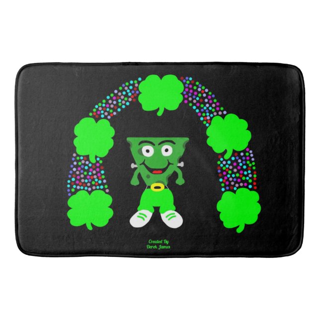St.  Patrick's FrankenCheese Large Bath Mat (Front)