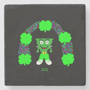 St.  Patrick's FrankenCheese Marble Stone Coaster