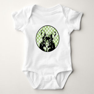 St Patricks French Bulldog Silhouette Baby Bodysuit