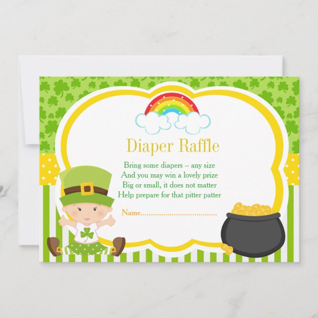 St Patricks Girl Baby Shower Party Invitation (Front)