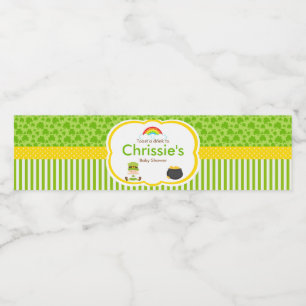 St Patricks Girl Baby Shower Party Water Bottle Label