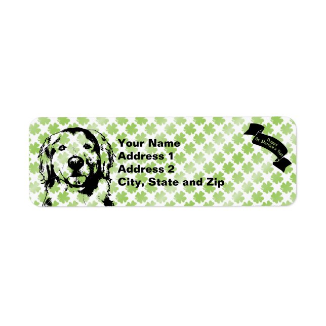 St Patricks Golden Retriever Silhouette - Corona (Front)