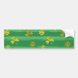 st patricks golden shamrocks bumper sticker