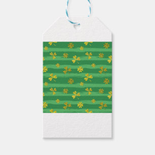 st patricks golden shamrocks gift tags