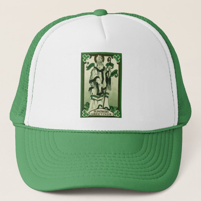 St. Patrick's Greetings (Erin Go Braugh) Trucker Hat (Front)