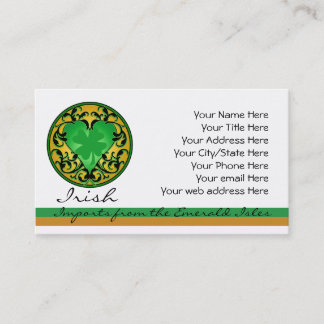 St. Patrick's Heart Lucky Charm Business Card