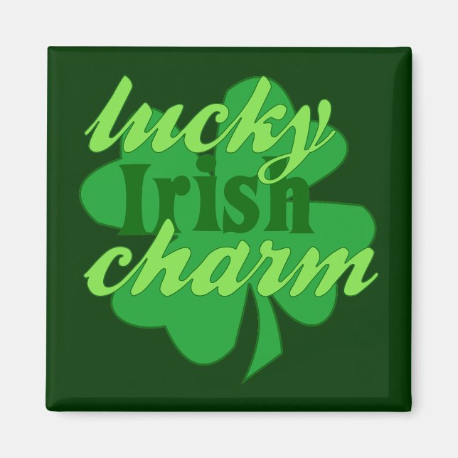 St. Patrick's Heart Lucky Charm Magnet (Front)