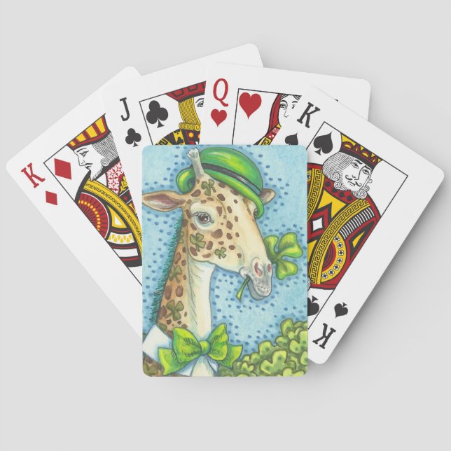 ST. PATRICK'S IRISH GIRAFFE PLAYING CARDS Poker (Back)