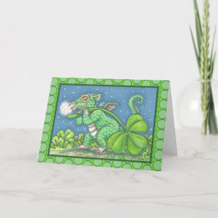 ST. PATRICK'S LITTLE IRISH DRAGON GREETING CARD