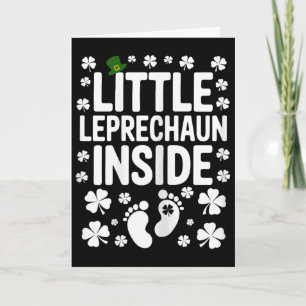 St Patricks Little Leprechaun Inside Pregnancy Ann Card