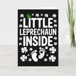 St Patricks Little Leprechaun Inside Pregnancy Ann Card