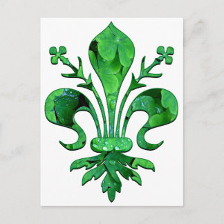 St. Patrick's Lucky Fleur de lis Postcard