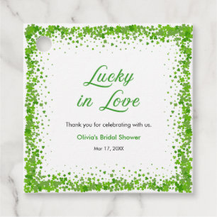St Patrick's Lucky in Love Bridal Shower Thank You Favour Tags