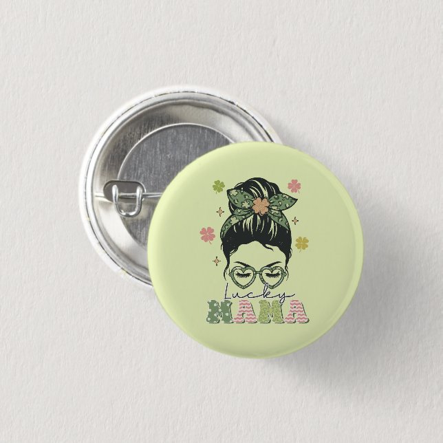 St. Patrick's Lucky Mama 3 Cm Round Badge (Front & Back)