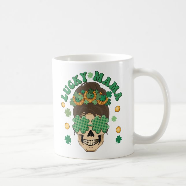 St. Patrick's Lucky Mama Skeleton Coffee Mug (Right)