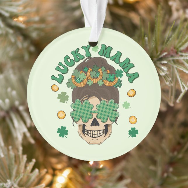 St. Patrick's Lucky Mama Skeleton Ornament (Tree)