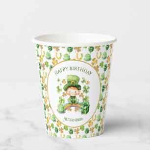 St Patricks Lucky One First Birthday Paper Cups