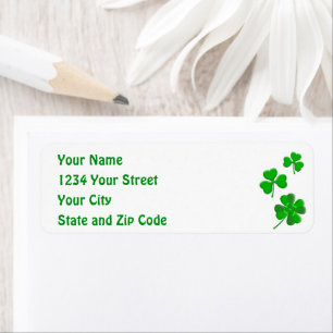 St Patrick's Lucky Shamrock Personalised Address