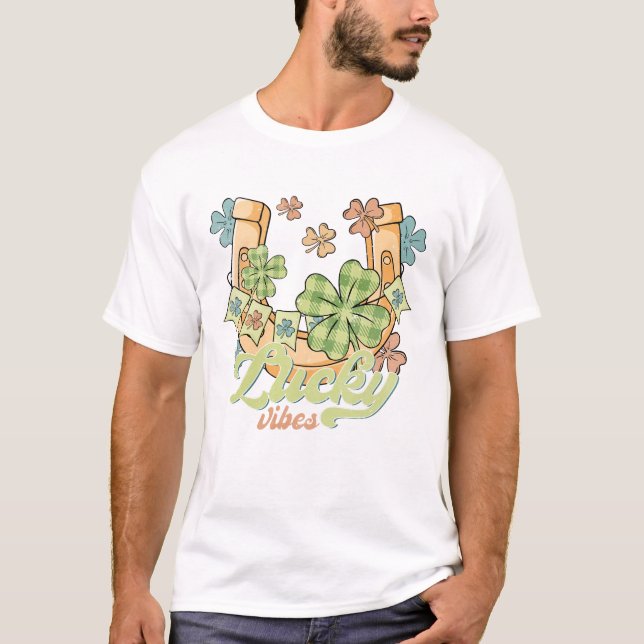 St. Patrick's Lucky Vibes T-Shirt (Front)