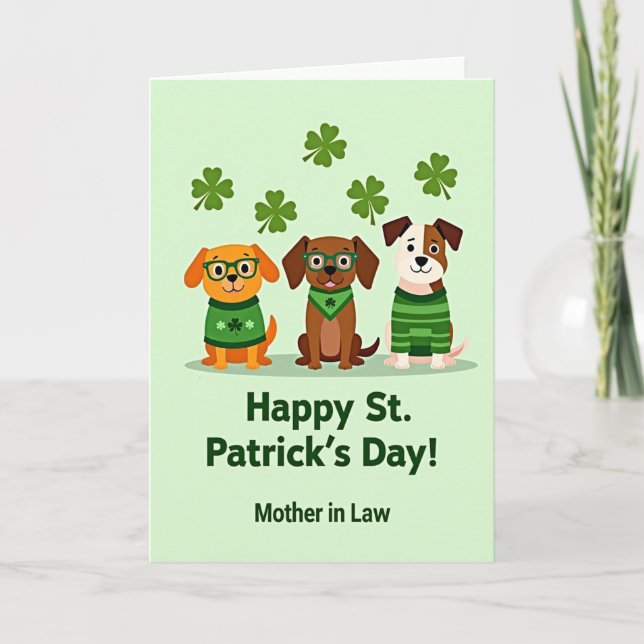 St Patricks Mother In Law Card (Front)